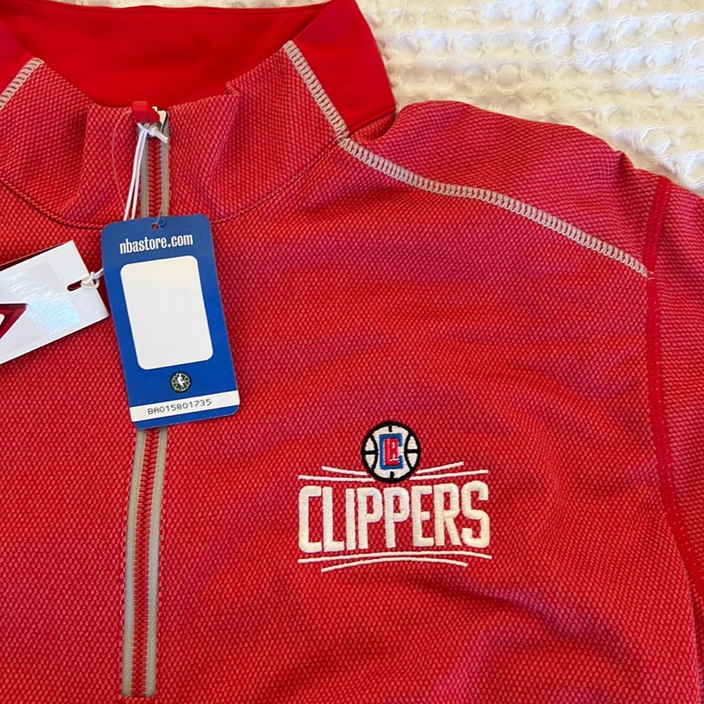 LOS ANGELES CLIPPERS zipper lightweight red men’s 3/4 from zipper